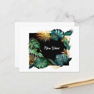 トロピカル移動の新しいアドレスカード シーズンポストカード