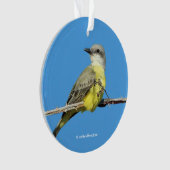 トロピカル素晴らしキングバードオンブラックベリーブランチ オーナメント (正面)