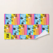 トロピカル素晴らしサンセットセーリング バスタオルセット (ハンドタオル)