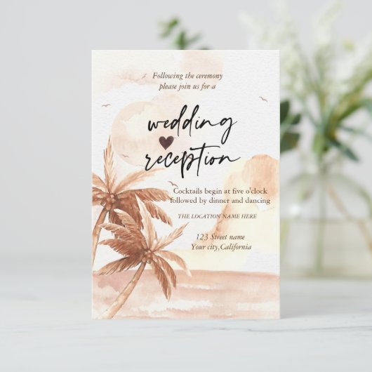 トロピカル素朴パームスウェディングレセプション 招待状 (スタンド正面)