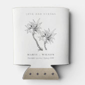 トロピカル素朴パームズ白黒スケ結婚ッチ 缶クーラー (裏面)