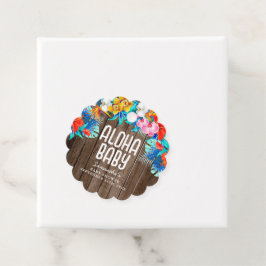 トロピカル素朴パーム離れアロハベビーシャワーFav フェイバータグ