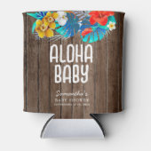 トロピカル素朴パーム離れスアロハベビーシャワーGif 缶クーラー (正面)