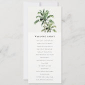 トロピカル素朴ビーチパームツリーズ結婚式 プログラム (裏面)