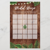 トロピカル素朴ブライダルシャワービンゴゲーム (正面)