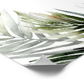 トロピカル結婚のウェルカムサイン – ボタニカルテーマ ポスター (角)