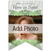 トロピカル結婚のグリーンパーム葉の写真を追加B バンティングフラッグ (第2の旗)