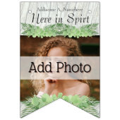 トロピカル結婚のグリーンパーム葉の写真を追加B バンティングフラッグ (第3の旗)