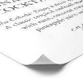 トロピカル結婚のシグネチャーカクテルの看板 ポスター (角)