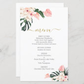 トロピカル結婚のメニューカード (正面/裏面)