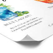 トロピカル結婚アイランドのシグネチャーカクテルメニュー ポスター (角)