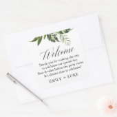 トロピカル結婚ウェルカムバッグカスタムステッカー スクエアシール (封筒)