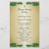 トロピカル結婚クリスマス式テンプレート金ゴールド (正面)