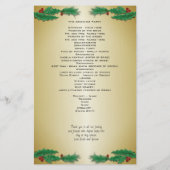 トロピカル結婚クリスマス式テンプレート金ゴールド (裏面)