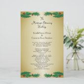 トロピカル結婚クリスマス式テンプレート金ゴールド (スタンド正面)