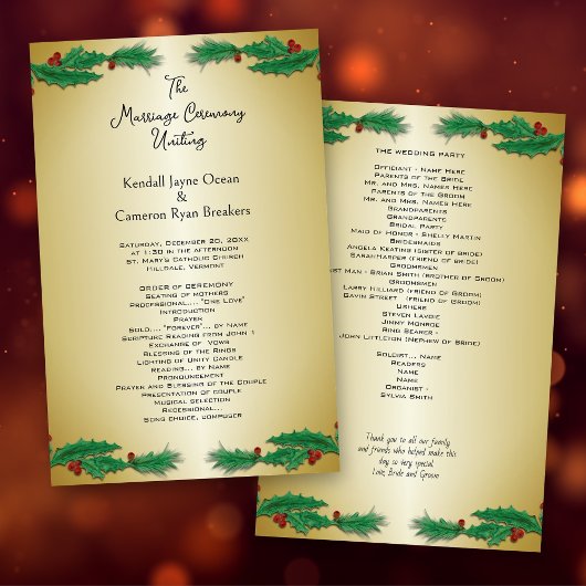 トロピカル結婚クリスマス式テンプレート金ゴールド