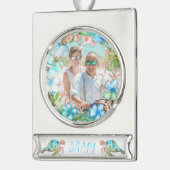 トロピカル結婚クリスマス記念装飾品 シルバープレートバナーオーナメント (左)