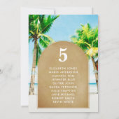 トロピカル結婚シーティングチャートカー結婚ド (裏面)