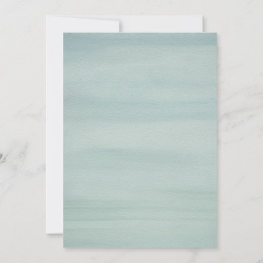 トロピカル結婚ズインパラダイスウォーターカラーフローラ 招待状 (裏面)