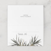 トロピカル結婚ズパームツリーフォールディング座席表 プレイスカード (外部開封)