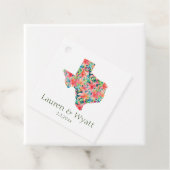 トロピカル結婚テキサス州の名パーソナライズされた前と日付 フェイバータグ (インサイチュ)