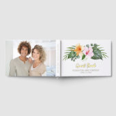 トロピカル結婚テーマと写真 ゲストブック (全面)