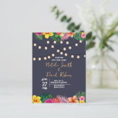 トロピカル結婚ハガキ招待状 ポストカード (スタンド正面)