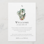 トロピカル結婚ハワイの旅程カード メニュー (正面)