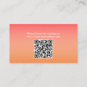 トロピカル結婚パイナップルのWebサイト挿入 エンクロージャーカード (裏面)