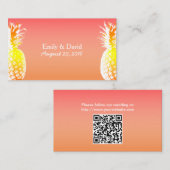 トロピカル結婚パイナップルのWebサイト挿入 エンクロージャーカード (正面/裏面)