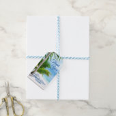 トロピカル結婚ビーチシーンありがとうギフトカード ギフトタグ (より糸付き)