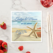 トロピカル結婚ビーチシーンペーパーナプキン スタンダードランチョンナプキン (インサイチュ)