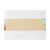 トロピカル結婚ビーチシーン招待状用帯 招待状ベリーバンド (裏面例)