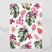 トロピカル結婚フォイル招待状 箔招待状 (裏面)