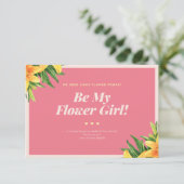 トロピカル結婚フラワーガールカード 招待状 (スタンド正面)