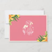 トロピカル結婚フラワーガールカード 招待状 (裏面)