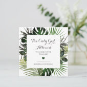 トロピカル結婚フラワーガール提案カード 招待状 (スタンド正面)