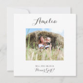 トロピカル結婚フラワーガール提案カード 招待状 (裏面)