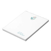 トロピカル結婚フローラのサンキューウォーターカラー ノートパッド (回転)