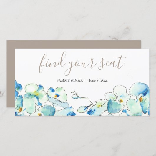 トロピカル結婚フローラの座席の看板を見つける (正面/裏面)