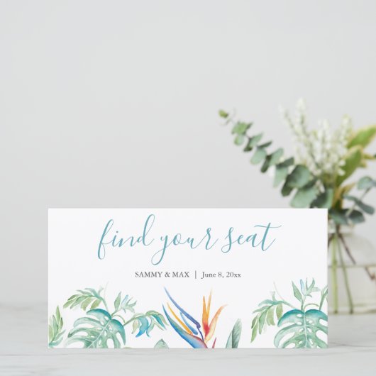 トロピカル結婚フローラの座席の看板を見つける (スタンド正面)