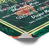 トロピカル結婚フローラの飲み物メニュー ポスター (角)