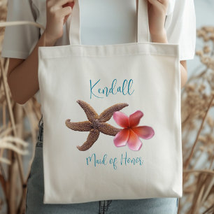 トロピカル結婚メイド・オブ・オーナー(花嫁付き添い人)ブライダルパーティギフト トートバッグ