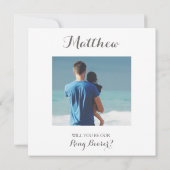 トロピカル結婚リングや輪ベアラー提案カード 招待状 (裏面)