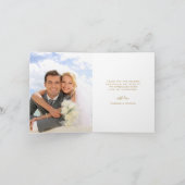 トロピカル結婚リーフの写真金ゴールド カード (内部)