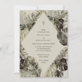 トロピカル結婚式招待状 – ボタニカルデザイン 招待状 (正面)