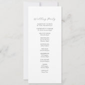 トロピカル結婚式 プログラムウォーターカラーパームツリー 招待状 (裏面)