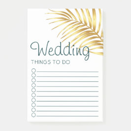 トロピカル結婚金ゴールドのリスト ポストイット