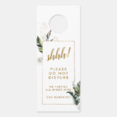 トロピカル結婚金ゴールドの邪魔をしない |ようこそ ドアノブサイン (正面)