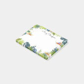 トロピカル縁どフローラモノグラム名 ポストイット (アングル)